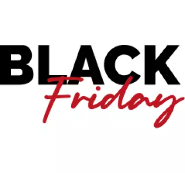 Simpele black friday sticker - TenStickers