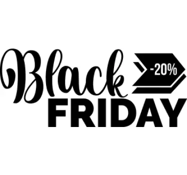 Gepersonaliseerde black friday sticker etalage korting label - TenStickers