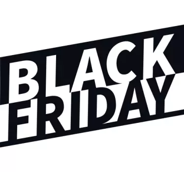 Gepersonaliseerd black friday sticker etalage - TenStickers
