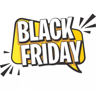 Black friday spraak wolkje sticker - TenStickers