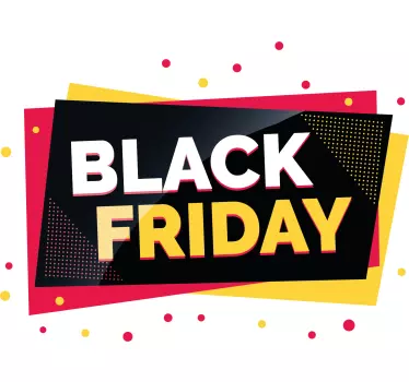 Gekleurde black friday etalage sticker - TenStickers