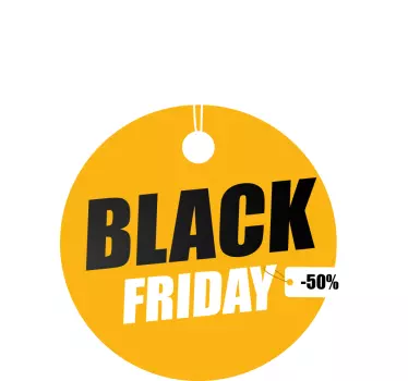 black-friday-rond-kortinskaartje - TenStickers
