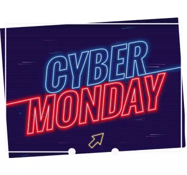 Gekleurde cyber maandag etalage sticker - TenStickers