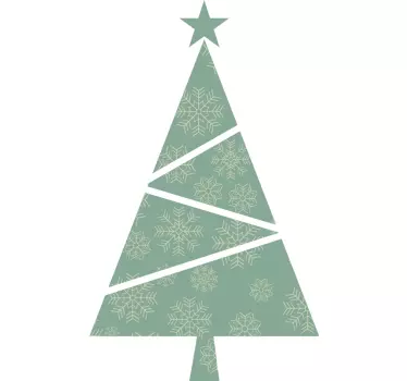 Geometrische kerst boom sticker - TenStickers