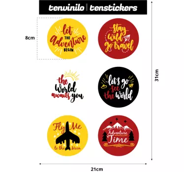 Autosticker set reizigers - TenStickers