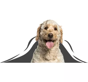 Labradoodle 3D autosticker - TenStickers