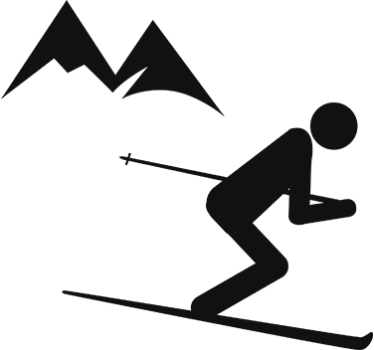 Decoratiesticker Skiën en Bergen - TenStickers
