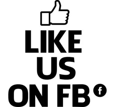 Bedrijfssticker Like us on Facebook - TenStickers