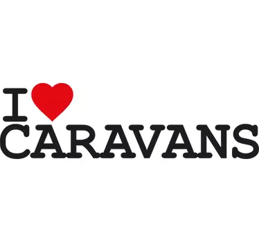 Decoratiesticker I Love Caravans - TenStickers