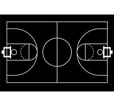 Krijtbord sticker basketbalveld - TenStickers