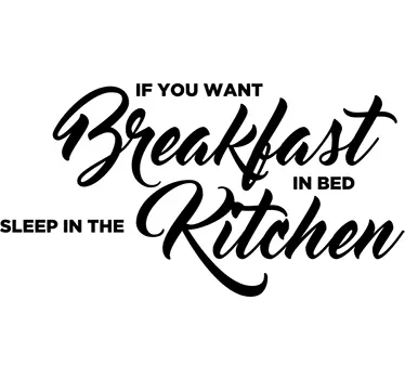 Muursticker keuken Breakfast in Bed - TenStickers