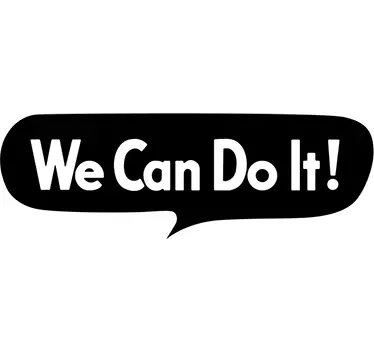 Can we do it? Yes! Muursticker - TenStickers