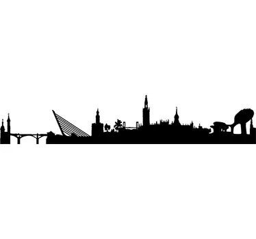 Skyline Muursticker Sevilla - TenStickers