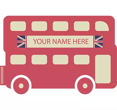 Muursticker Gepersonaliseerd Bus London - TenStickers