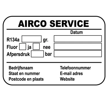 Airco onderhoud service sticker - TenStickers