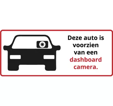 Sticker voor auto dashboard camera - TenStickers