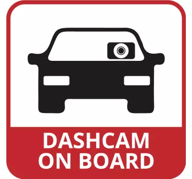 Dashboard camera aan boord sticker - TenStickers