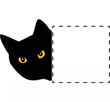 Spiekende kat licht schakelaar sticker - TenStickers