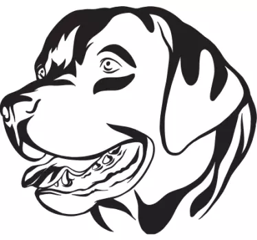 Rottweiler hond autosticker - TenStickers