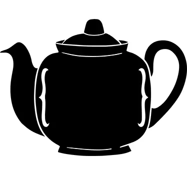 Theepot krijtbord sticker - TenStickers