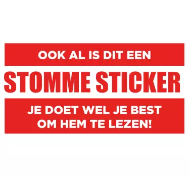 Grappige auto bumper sticker - TenStickers