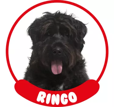 Bouvier gepersonaliseerde auto sticker met naam - TenStickers