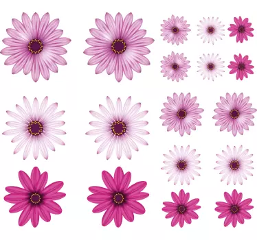 Fiets sticker Gerbera - TenStickers
