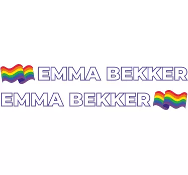 LGBT fietssticker met vlag - TenStickers
