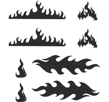 Fiets sticker set vlammen - TenStickers