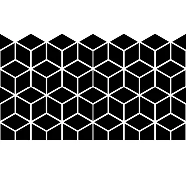 Kubusvormige Geometrie Gepersonaliseerde sticker vormen - TenStickers