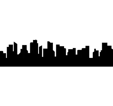 Skylinewerkplekken Muursticker skyline - TenStickers