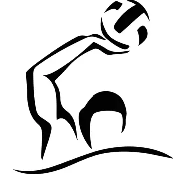 Silhouet sticker waterpolo speler - TenStickers