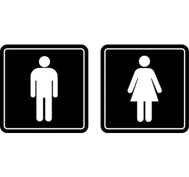 Deursticker wc pictogram - TenStickers