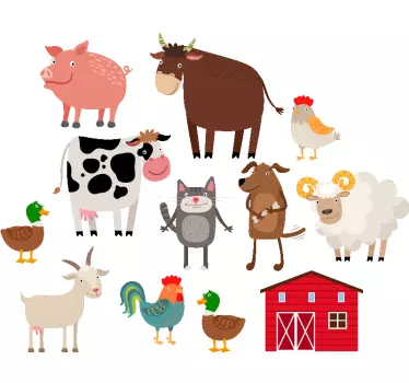 Boerderijdieren Sticker Set - TenStickers