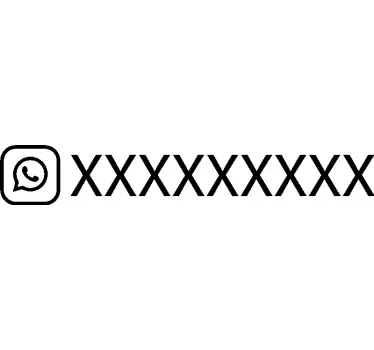 Gepersonaliseerde auto sticker Whatsapp nummer - TenStickers