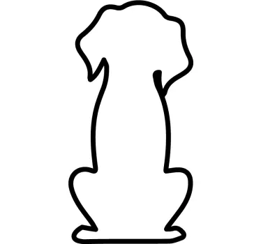 Autosticker met een ontwerp van een hond - TenStickers