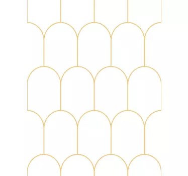 Muursticker keuken goud wit met bogen - TenStickers