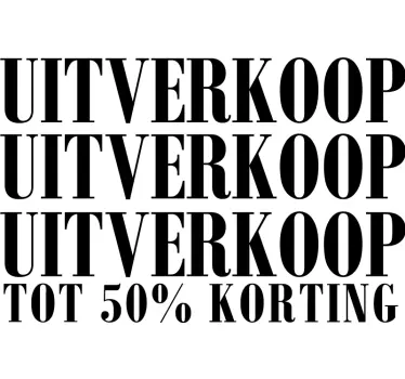 Etalage sticker uitverkoop - TenStickers
