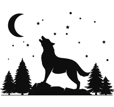 Coyote hoofdeinde sticker - TenStickers