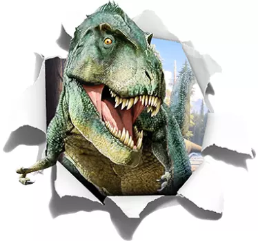 Dino muursticker T-Rex 3D - TenStickers