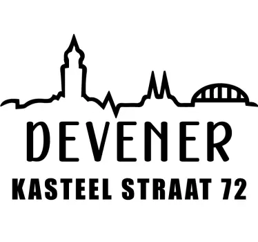 Kliko sticker stadnaam met skyline - TenStickers