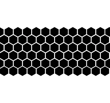 Translucide raamsticker met hexagoon motief - TenStickers
