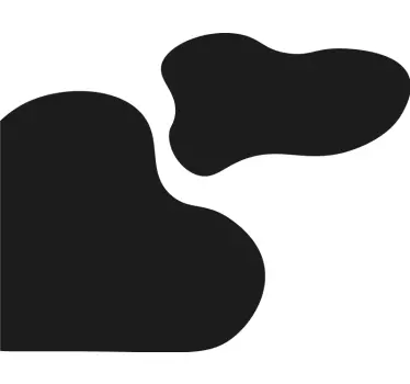 Krijtbordsticker met Golvende Vormen - TenStickers