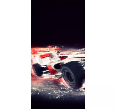 Racewagen auto deursticker - TenStickers