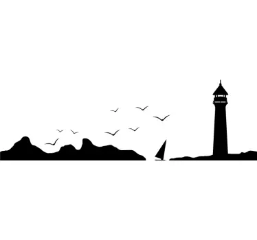 Vuurtoren op zee camper decoratie - TenStickers