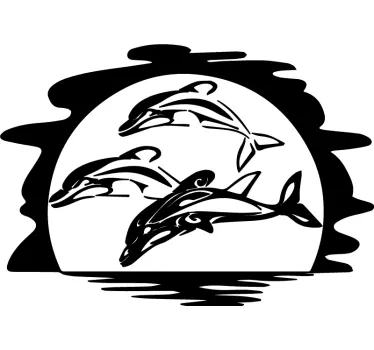 Dolfijnen Muursticker wilde dieren - TenStickers