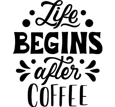 Koffie is een vriend decoratie sticker - TenStickers