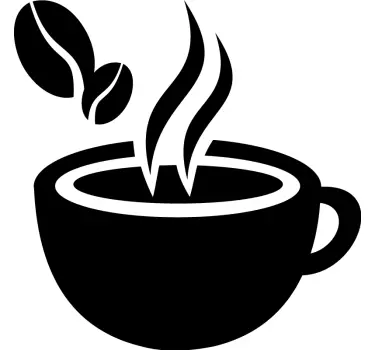 Muursticker keuken koffiekopje - TenStickers