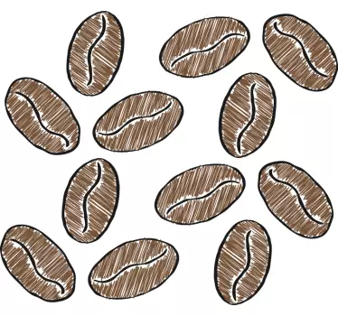 Koffiebonen Decoratie stickers  - TenStickers