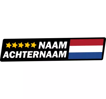 Fiets sticker met aanpasbaar vlag - TenStickers